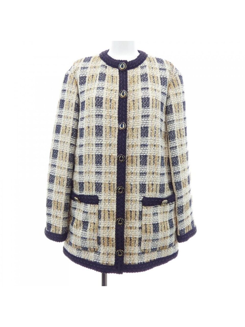Gucci Collarless Jacket Beige